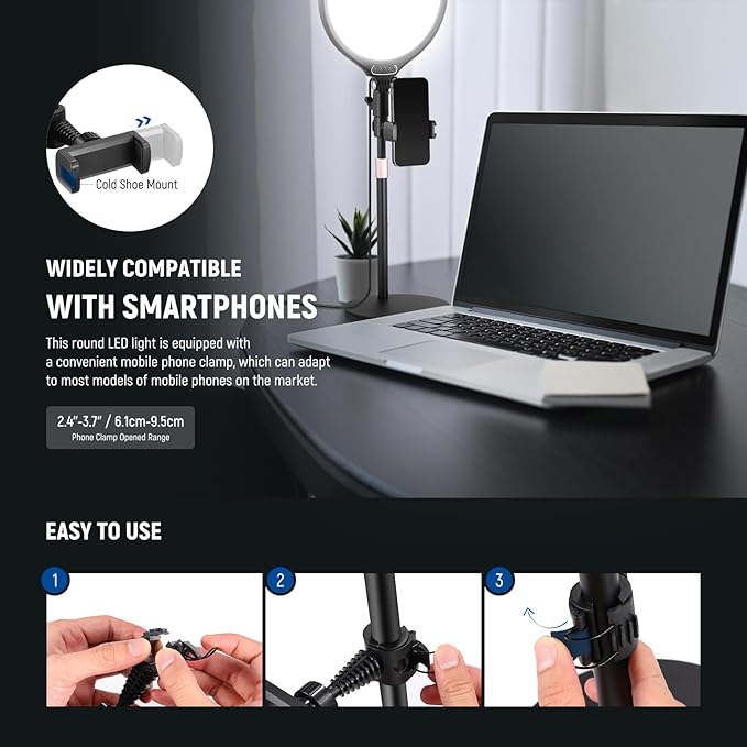 NEEWER Basics 10.5" Desk Ring Light