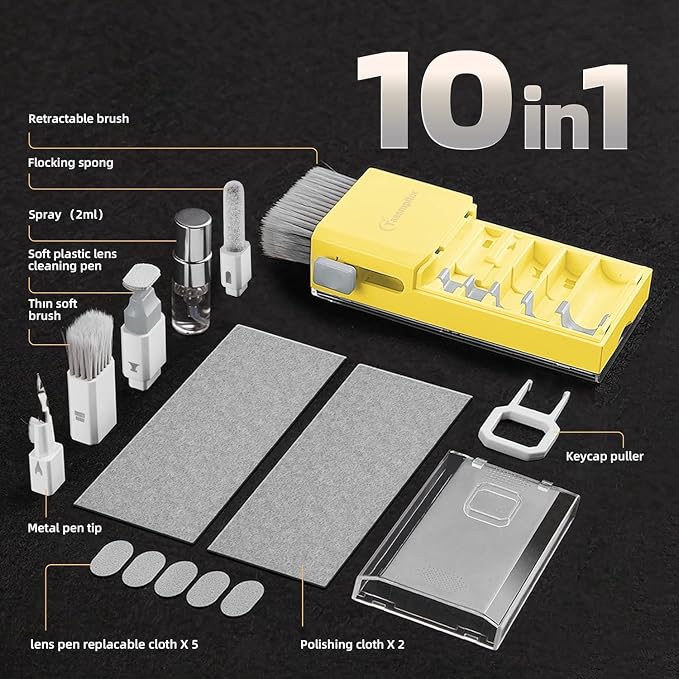 Tassmpitor Laptop Screen Keyboard Cleaner Kit, All in 1 Electronics Cleaning