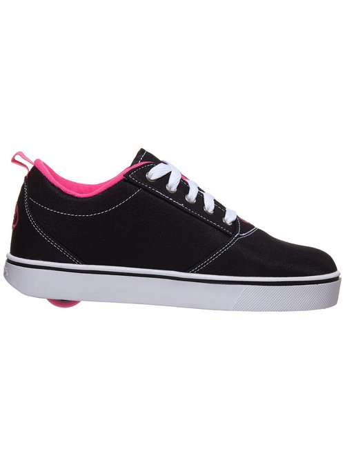 HEELYS Girl's Pro 20 Skate Shoe, Black/White/Pink, 4 Big Kid, 5 Women's, Medium