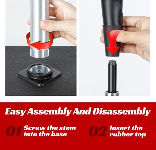 JASCOPRO Baseball & Softball Batting Tee - Height Adjustable 24 to 46 Inches, Portable Design