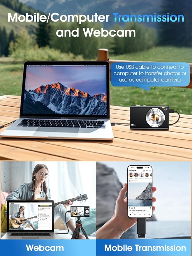 Digital Camera, Autofocus 4K Vlogging Camera
