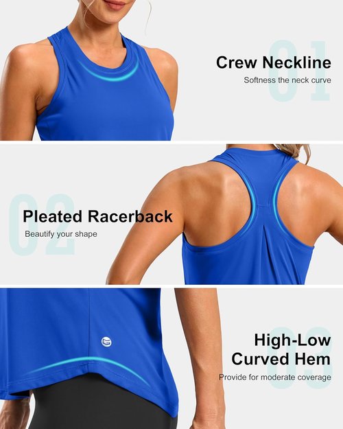 G Gradual Women's Racerback Workout Tank Top - Loose Fit Athletic Yoga Shirt for Running & Gym