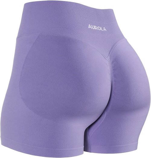 AUROLA Workout Shorts for Women - No Roll Up, Squat Proof, Seamless Compression | 2.5-6.5 Sizes