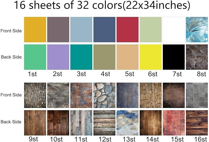 32 Colors Photography Backdrops