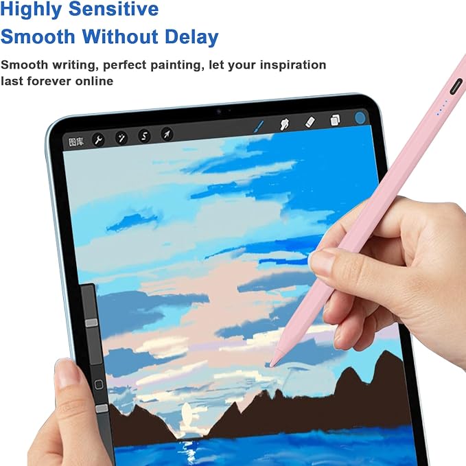 Stylus Pens for Touch Screens Power-Display Tablet Pen POM Tip Magnetic Digital