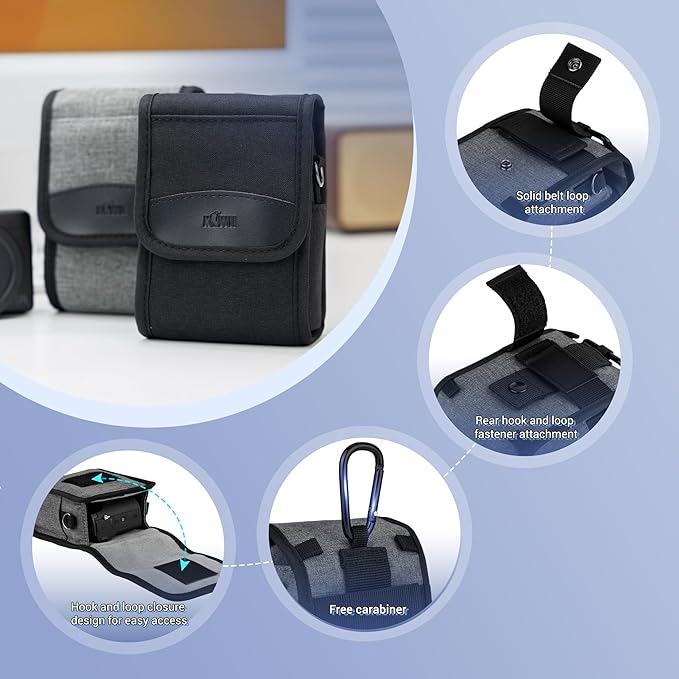 KIWIFOTOS Compact Camera Case for Lumix ZS99 ZS300 Sony RX100 VI ZV-1 II ZV-1F