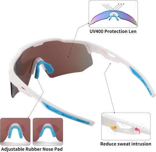 FEISEDY Sports Sunglasses - UV400 Protection Cycling Glasses for Men & Women | Ideal for Baseball, Fishing, Golf