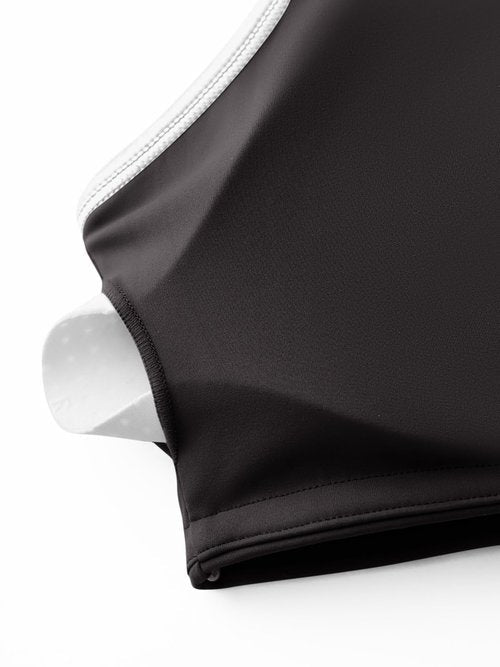 Halter Sports Bras for Women Padded Adjustable Thin Straps Color Block Workout Yoga Gym Athletic Bras Y2k Casual Tops Activewear Camisole(Black White,Small)