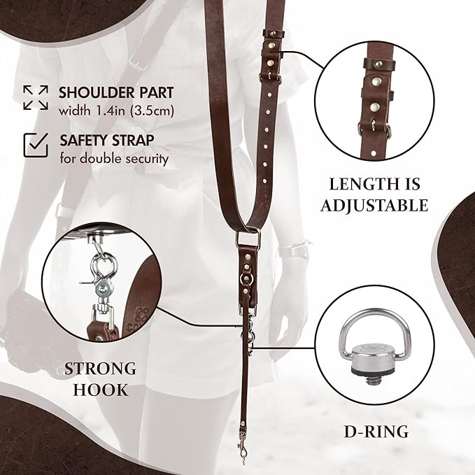 C Coiro Leather Camera Strap Crossbody
