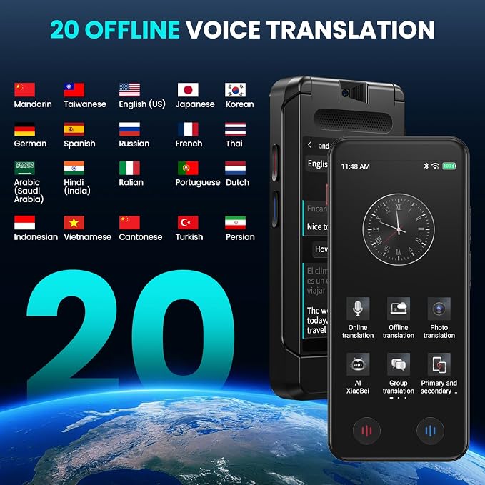 Language Translator Device, Upgraded Detachable Dual Screen AI Translator