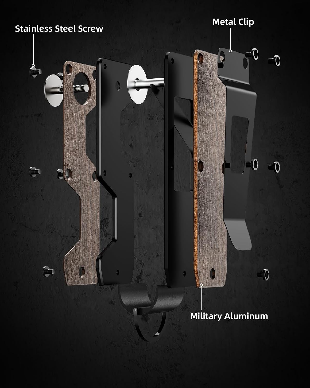 Key Organizer Compact Key Holder Metal Key Chain Minimalist key case key holder for keychain Secures 1-5 Keys