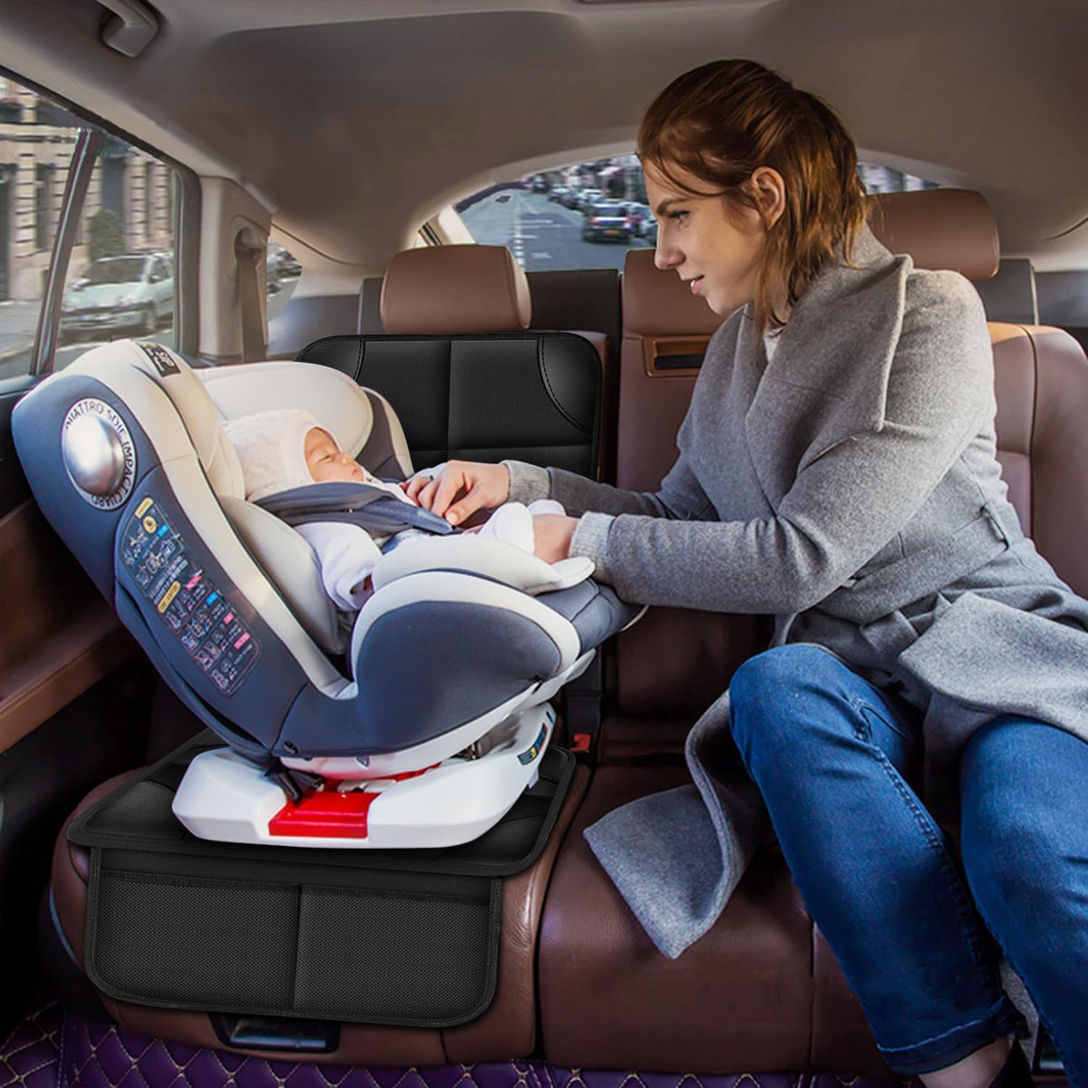Meolsaek Car Seat Protector for Child Car Seat，Non-Slip Backing No Imprints