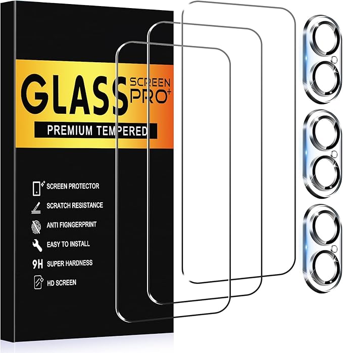 3+3 Pack Glass Screen Protector