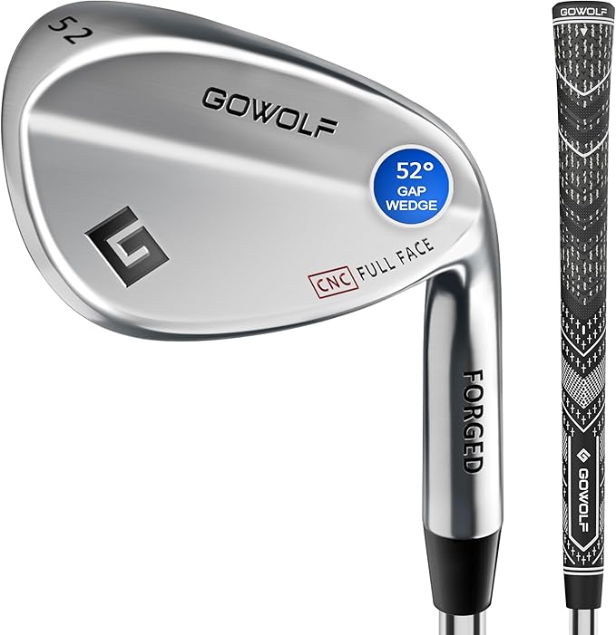 Gowolf Forged Golf Wedges 50/52/54/56/58/60/69 Degree Single or Sets for Men, Right Hand Premium Full Face Gap Wedge Sand Wedge Lob Wedge Golf Club, Great Golf Gifts - CNC Milled Face for More Spin