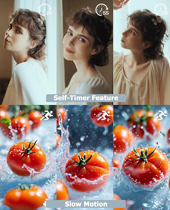 FLATIC Cameras for Photography, 6K 64MP Digital Camera