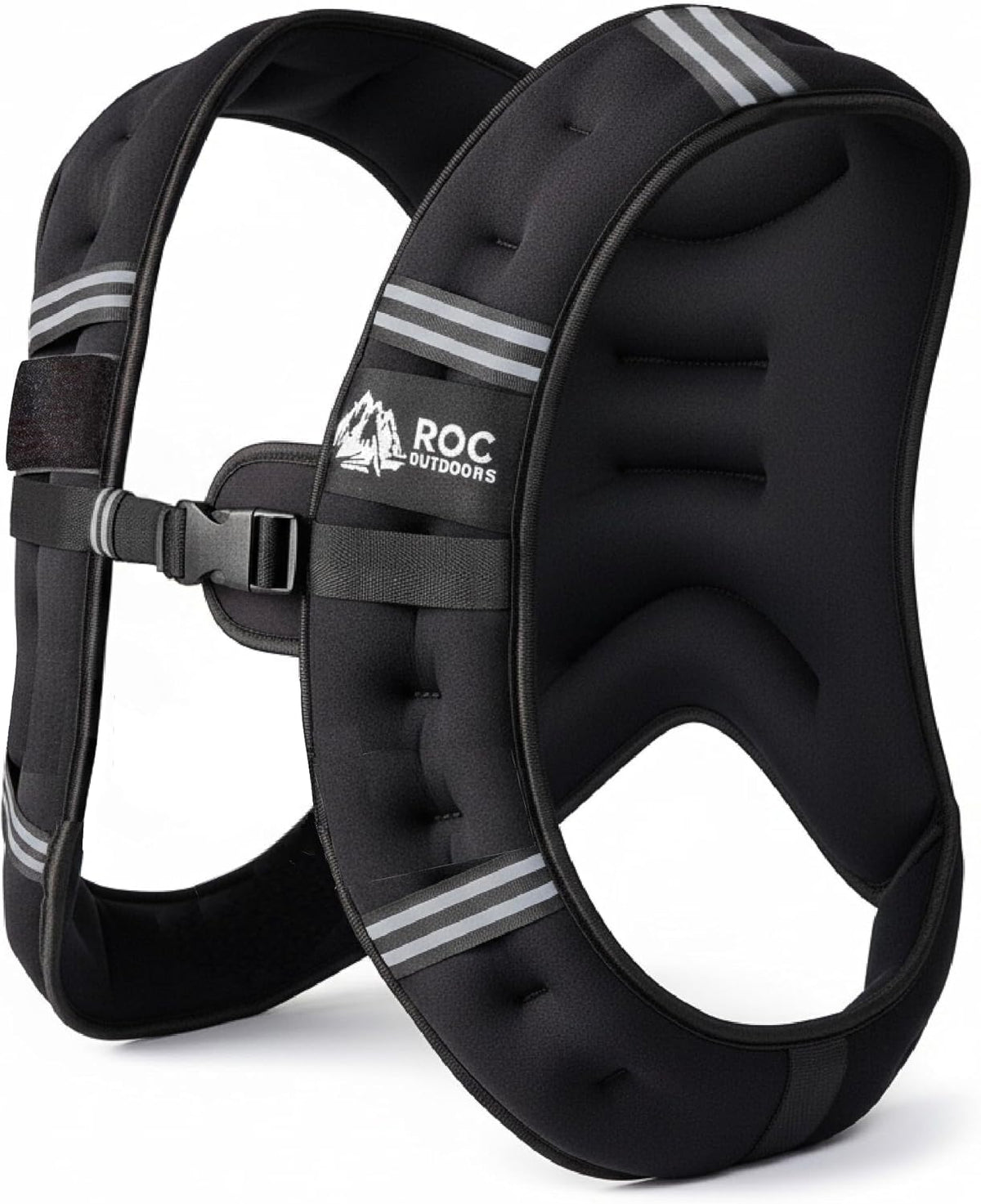 Roc Outdoors Weighted Vest - Rub-Free Technology for Men & Women | 5lb to 30lb Options for Fitness & Training