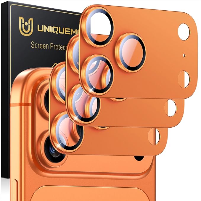 UniqueMe for 3 Pack iPhone 17 Pro Max Camera Lens Protector