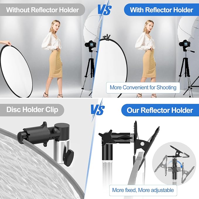 EMART Photography Reflector Holder, Photo Video Studio 5/8" Heavy Duty Metal