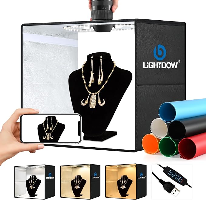 Lightdow 16"x16"x12" Photo Studio Light Box Photography