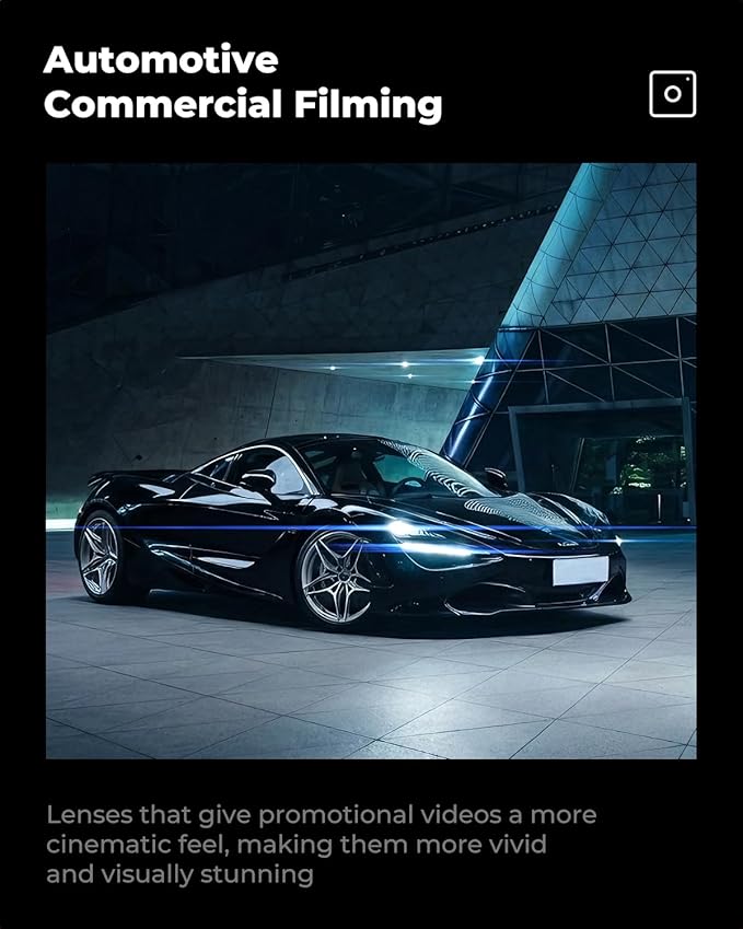 K&F CONCEPT 72mm Blue Streak Effect Lens Filter Anamorphic Optical Glass Light