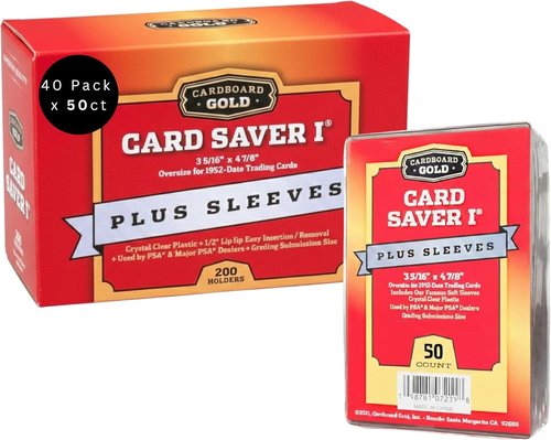 Cardboard Gold Card Saver 1 - 2000 Count Semi-Rigid Card Holders | PSA-Approved Trading Card Protectors