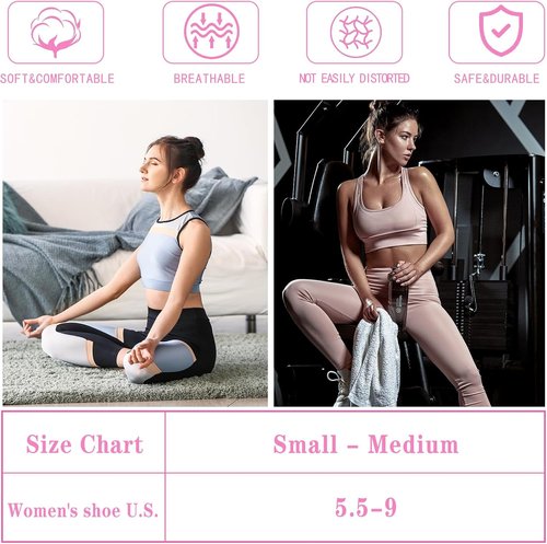 Loudashuaiqi Grip Pilates Socks - Non-Slip Athletic Yoga Socks for Women | Perfect for Barre & Hospital Workouts