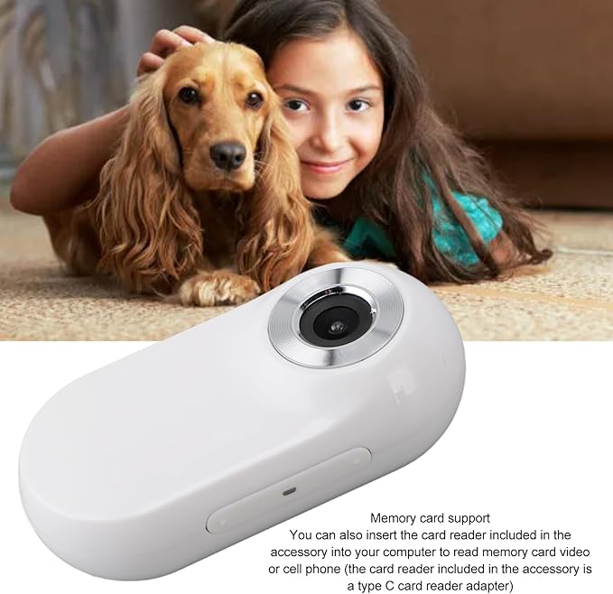 Zopsc Cat Camera Collar with Phone App, HD 1080P Mini Sport Cam with 170° Wide Angle, 0.96 Inch Body Camera for Pet Supplies/Stuff,Outdoor/Inoor