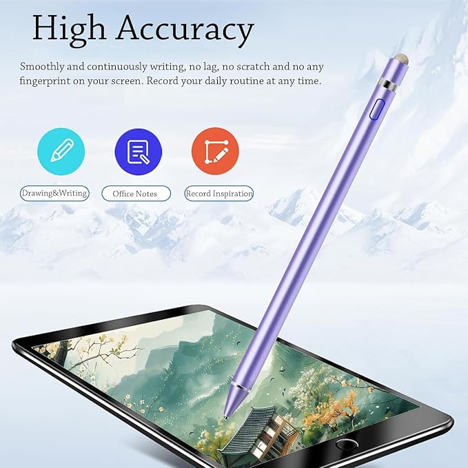 CMARS Active Stylus Pen for Touchscreen, Rechargeable Universal Pencil for iPad