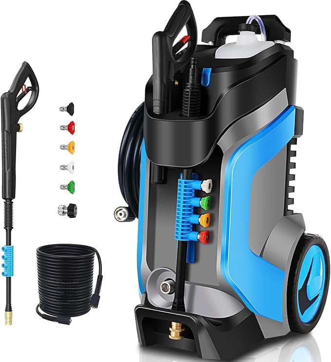 Pressure Washer 5000PSI Power Washer with M22-14mm Pressure Hose 33FT, Blue