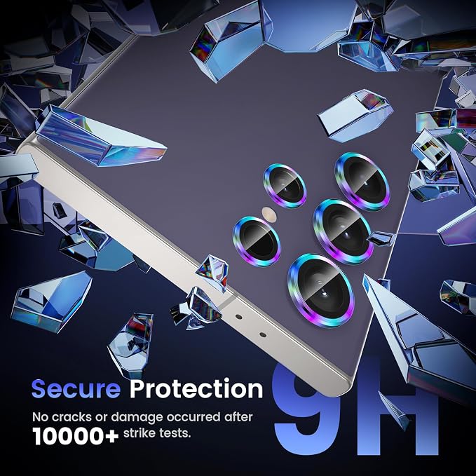 Tensea (3+2PCS for Samsung Galaxy S24 Ultra 5G Camera Lens Protector, 9H