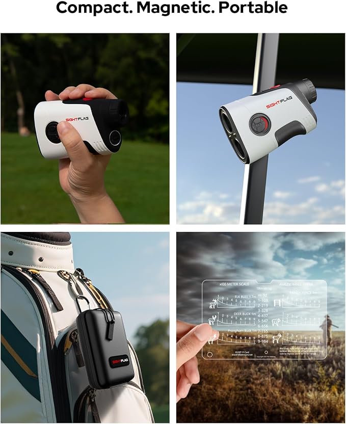 GF2 Golf Rangefinder with Slope, 1300 Yards Laser Range Finder, 7.5X