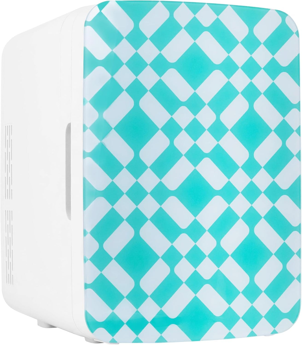 Cooluli 10L Mini Fridge for Bedroom - Car, Office Desk & College Dorm Room - 12v Portable Cooler & Warmer for Food, Drinks, Skincare, Beauty & Makeup - AC/DC Small Refrigerator with Glass Front, Blue
