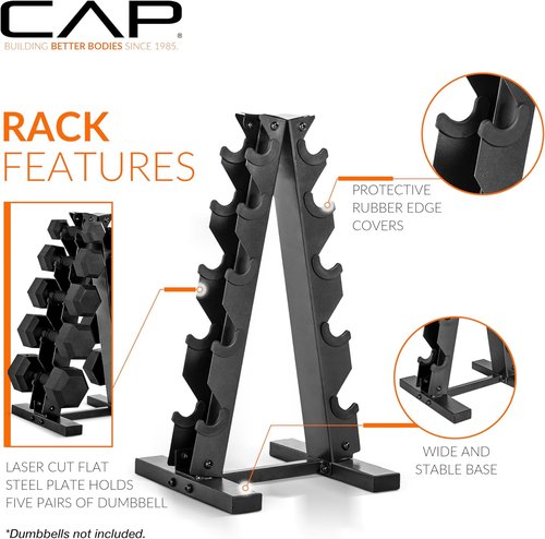 Cap A-Frame Dumbbell Weight Rack - Stylish Color Series for Organized Home Gym