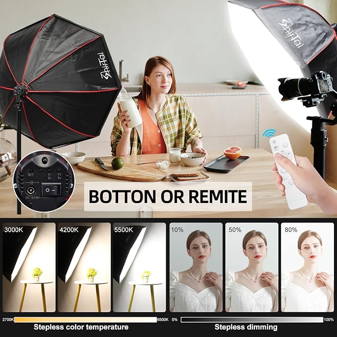 Softbox Photography Lighting Kit, Lighting