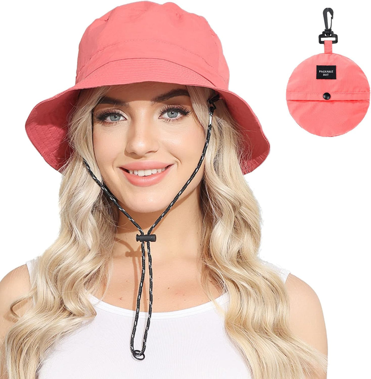 Skiennix Women's Packable Waterproof Bucket Hat - UV Protection Sun Hat for Outdoor Activities