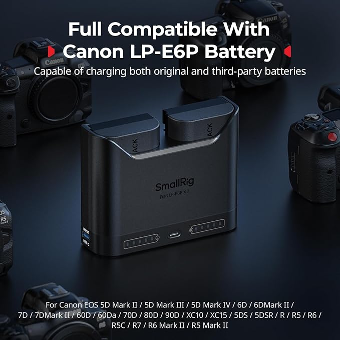 SMALLRIG LP-E6P LP-E6NH LP-E6N LP-E6 Battery Charger