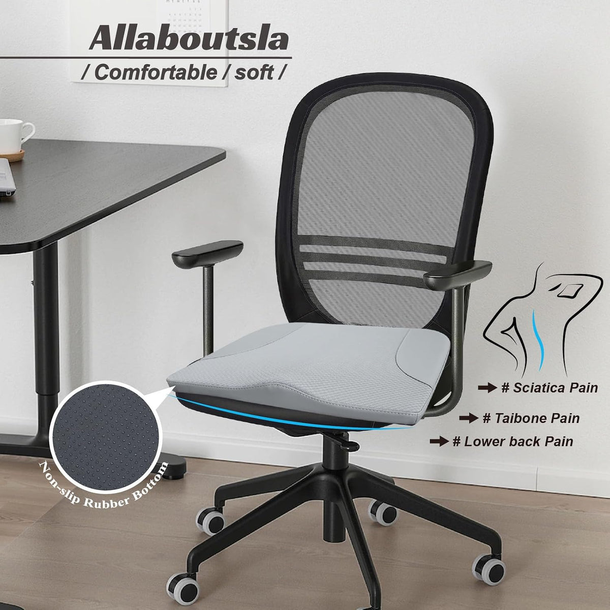 Allaboutsla Car Seat Cushion, Car Seat Cushions for Long Driving