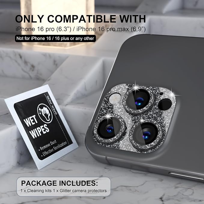 Choiche Compatible for iPhone 16 Pro/iPhone 16 Pro Max Camera Lens Protector