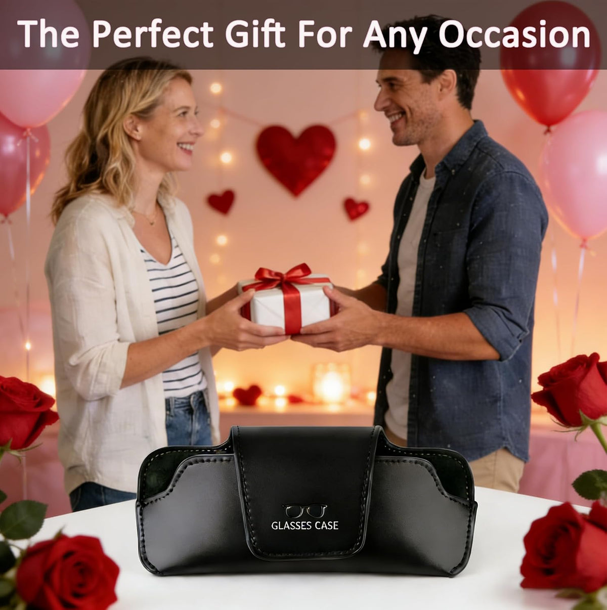 Sunglass Holder for Car Visor, Car Sunglasses Holder Leather, Eyeglasses Holder Glasses Storage Case Visor Accessories