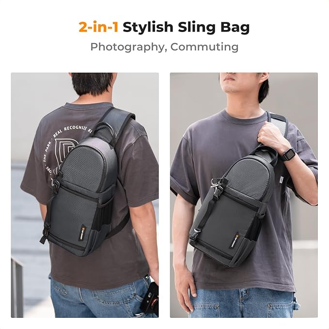 K&F CONCEPT Camera Sling Bag Crossbody Bag Camera Shoulder Backpack