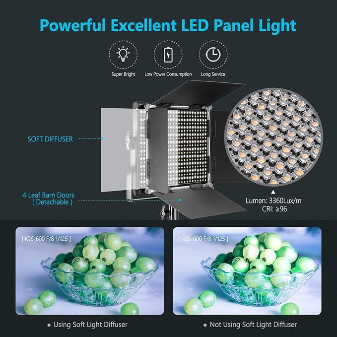 Neewer Professional Metal Bi-Color LED Video Light