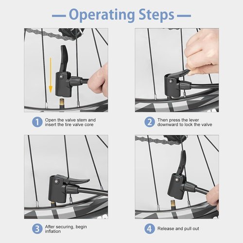 Hycline Bike Pump - 160 PSI High-Pressure Bicycle Floor Pump with Gauge & Dual Valves for All Tires
