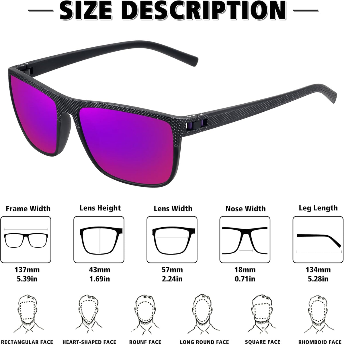 Storycoast Polarized Sunglasses - Classic Square Design for Men & Women | UV Protection for Sports & Outdoor Activities