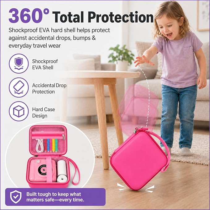 PAIYULE Kids Instant Print Camera Case Compatible