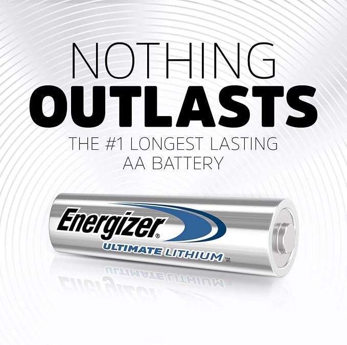 Energizer Ultimate Lithium AA Batteries, 1.5V Lithium Double A Batteries