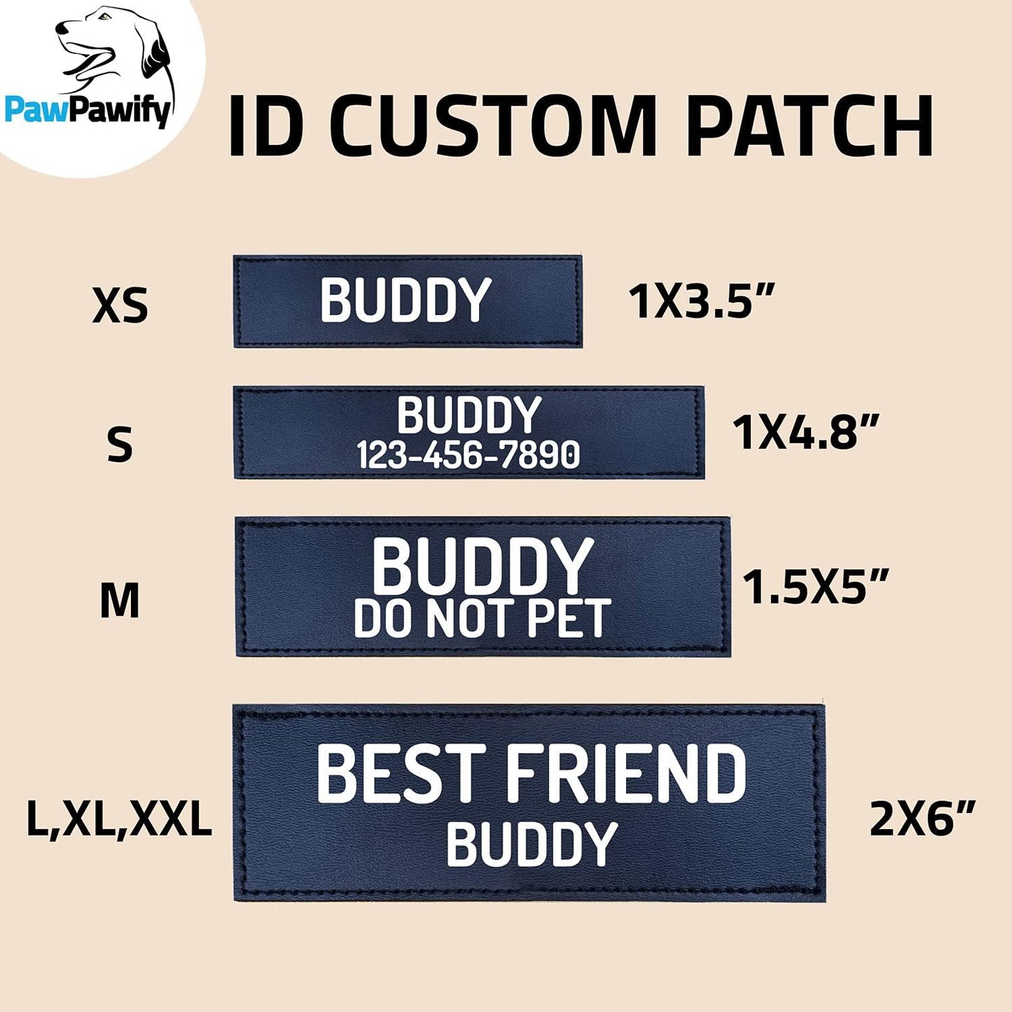 PawPawify Custom No Pull Dog Harness with Name and Phone Number, Heavy Duty Personalized Pet Vest to Prevent Tugging, Pulling, or Choking, Training and Walking (Camouflage Green, L (40-60 LBS))