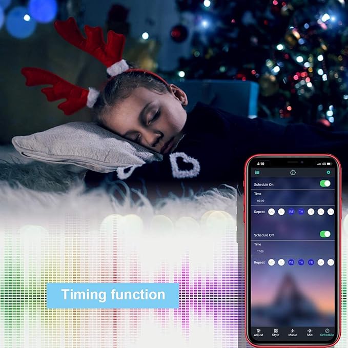 SUPERNIGHT RGB LED Strip Light Controller, APP Controlled LED Smart Music Controller, 2 in 1 RGB Bluetooth Controller Work with Android and iOS System for DC 5V-24V RGB Strip