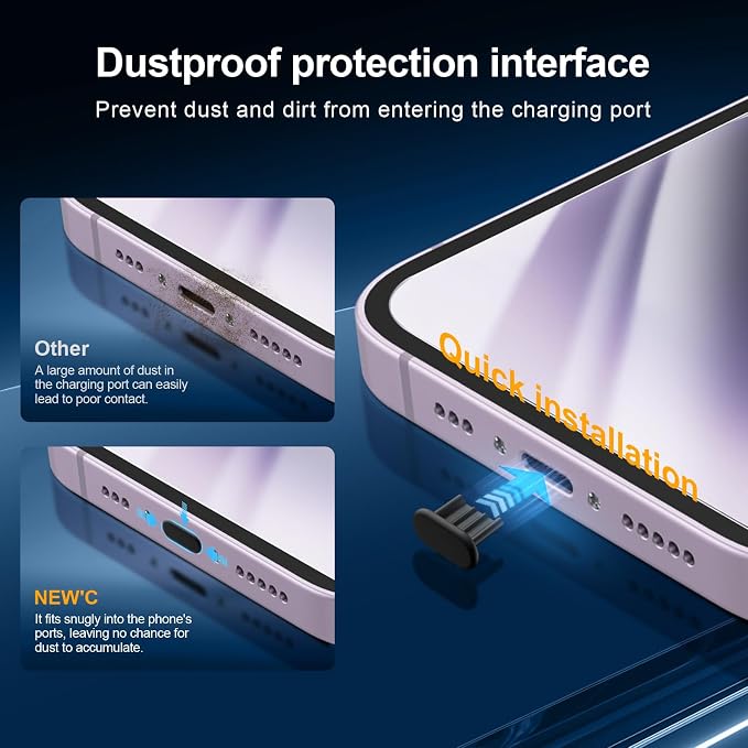 NEW'C 3x for iPhone 14 Screen Protector+ 3x Camera Lens Protector, Sensor