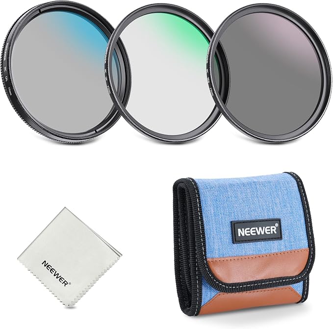 NEEWER 77mm UV/CPL/ND Lens Filter Kit, UV Protection + Circular Polarizing +