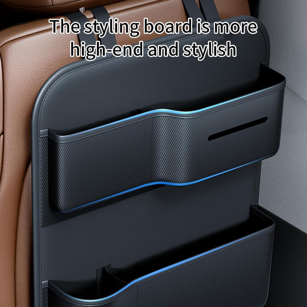 Backseat Car Organizer with Cup Holder Large Capacity Storage